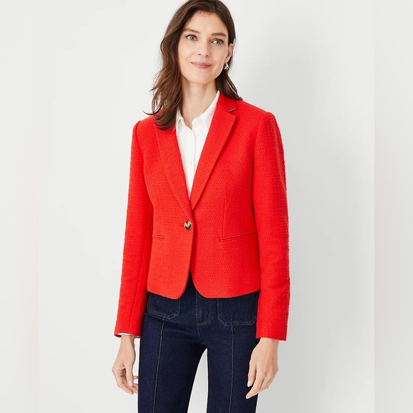 NWT Ann Taylor The Newbury Blazer in Tweed - Picture 5 of 7